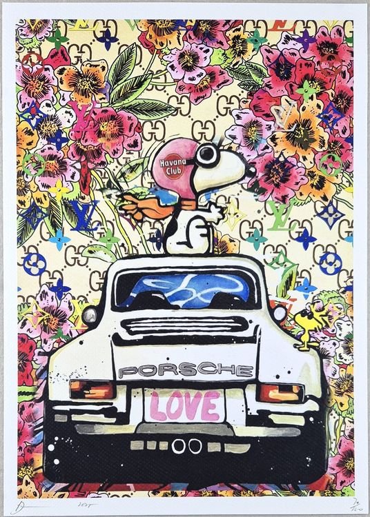 Death NYC Pop Art Druck Floral GG Havana Club Snoopy Porsche (Neu
