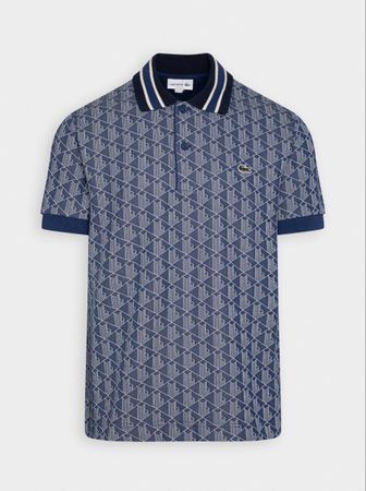 Polo Lacoste Monogramme Dark Blue