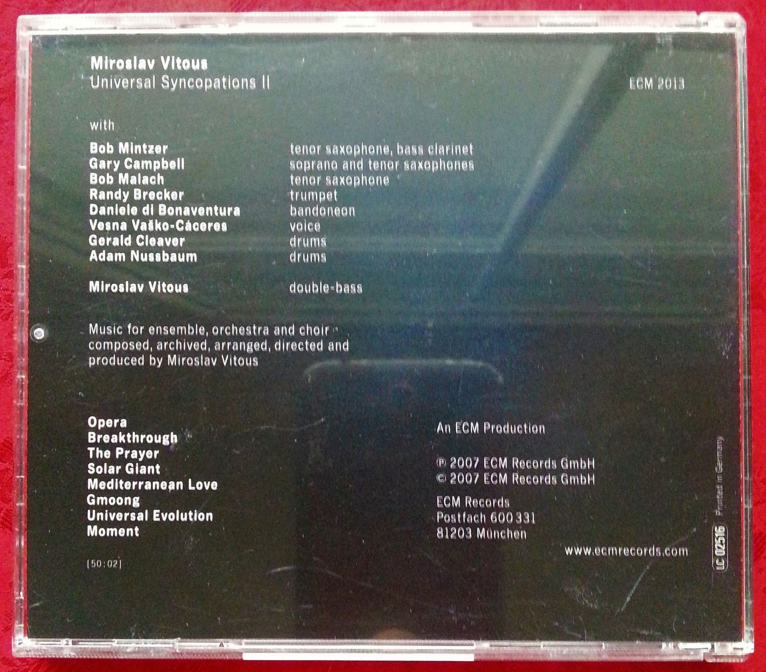 CDs: CD Miroslav Vitous - Universal Syncopations II, 2007 – Gebraucht aus Oberriet SG von Manick 1