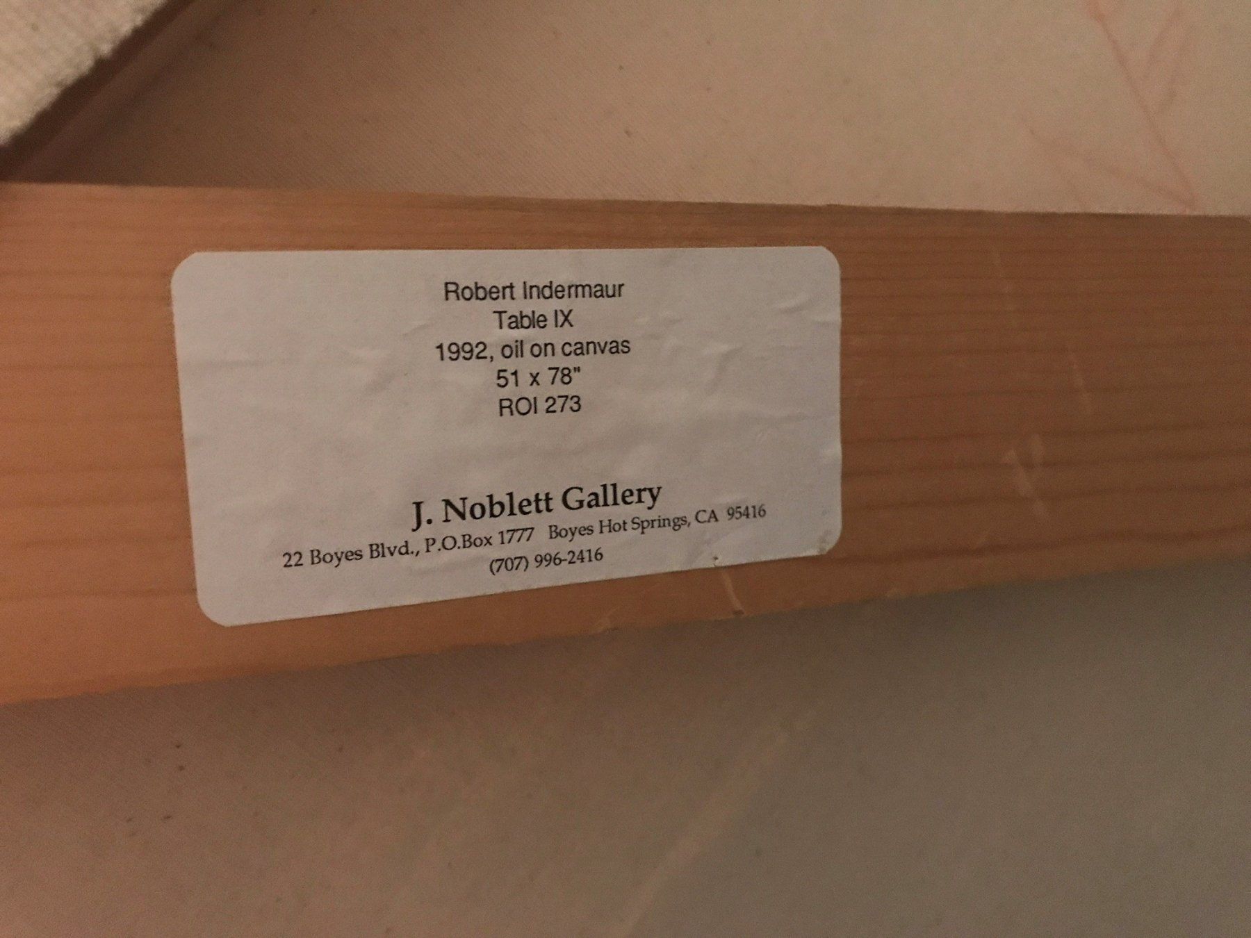 Gemälde: Robert Indermaur, Table lX, 1992, 2.0m x 1.3m, Original – Neu (gemäss Beschreibung) aus Domat Ems von allblack01 6