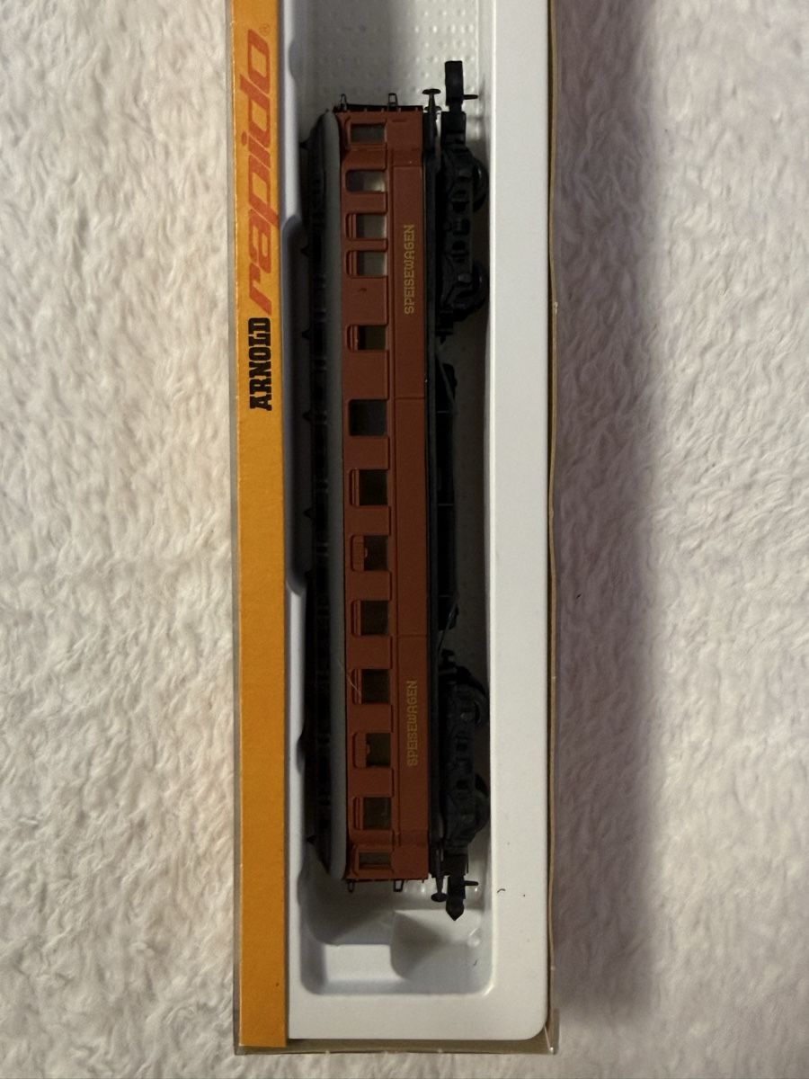 Arnold Modellini di ferrovie: Arnold Rapido Speisewagen Spur N – Nuovo e nell'imballaggio originale da Basel venduto da sam_7gsy 1