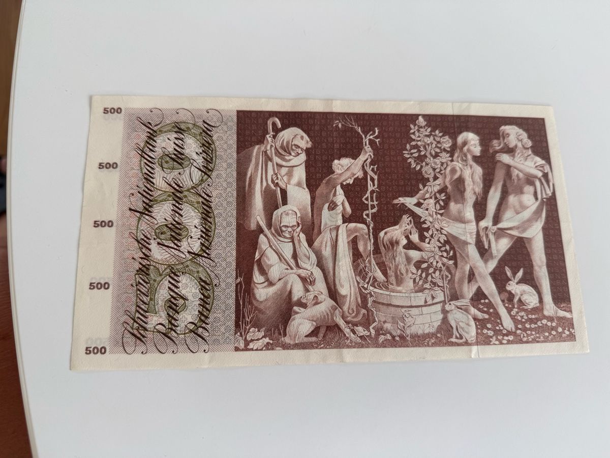 Banconote: 500 Franken Note 1974 – Usato da Thalwil venduto da gansjeanjacques