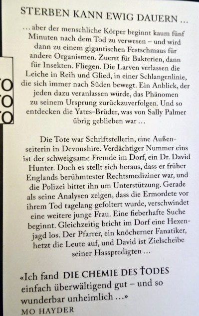Bücher: Die Chemie des Todes Simon Beckett – Gebraucht aus Wetzikon ZH von strubeli024 1