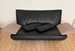 Ledersofa ROLF BENZ schwarz guter Zustand