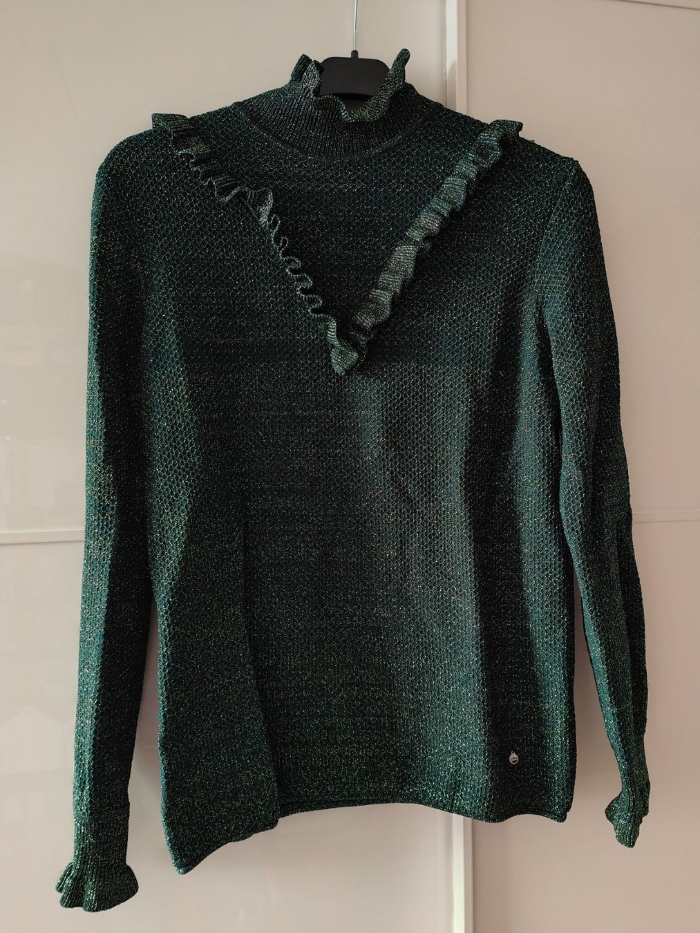 Maglioni & Felpe: Dunkelgrüner Pullover mit Glitzergarn (Adolfo Dominguez)  L – Usato da Thun venduto da flower0211