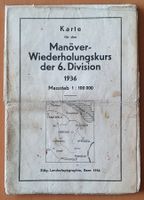 Karte, Manöver Wiederholungskurs der 6. Division 1936