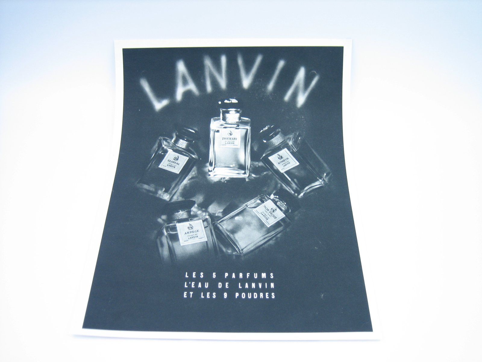 Foto & Immagini: Lanvin Paris Parfüm altes Werbeblatt – Usato da Zürich venduto da Tomi118