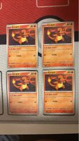 4x Charmander Pokemon Karten gebraucht