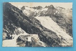 Grimselpass - Rhonegletscher - altes Postauto - 1929
