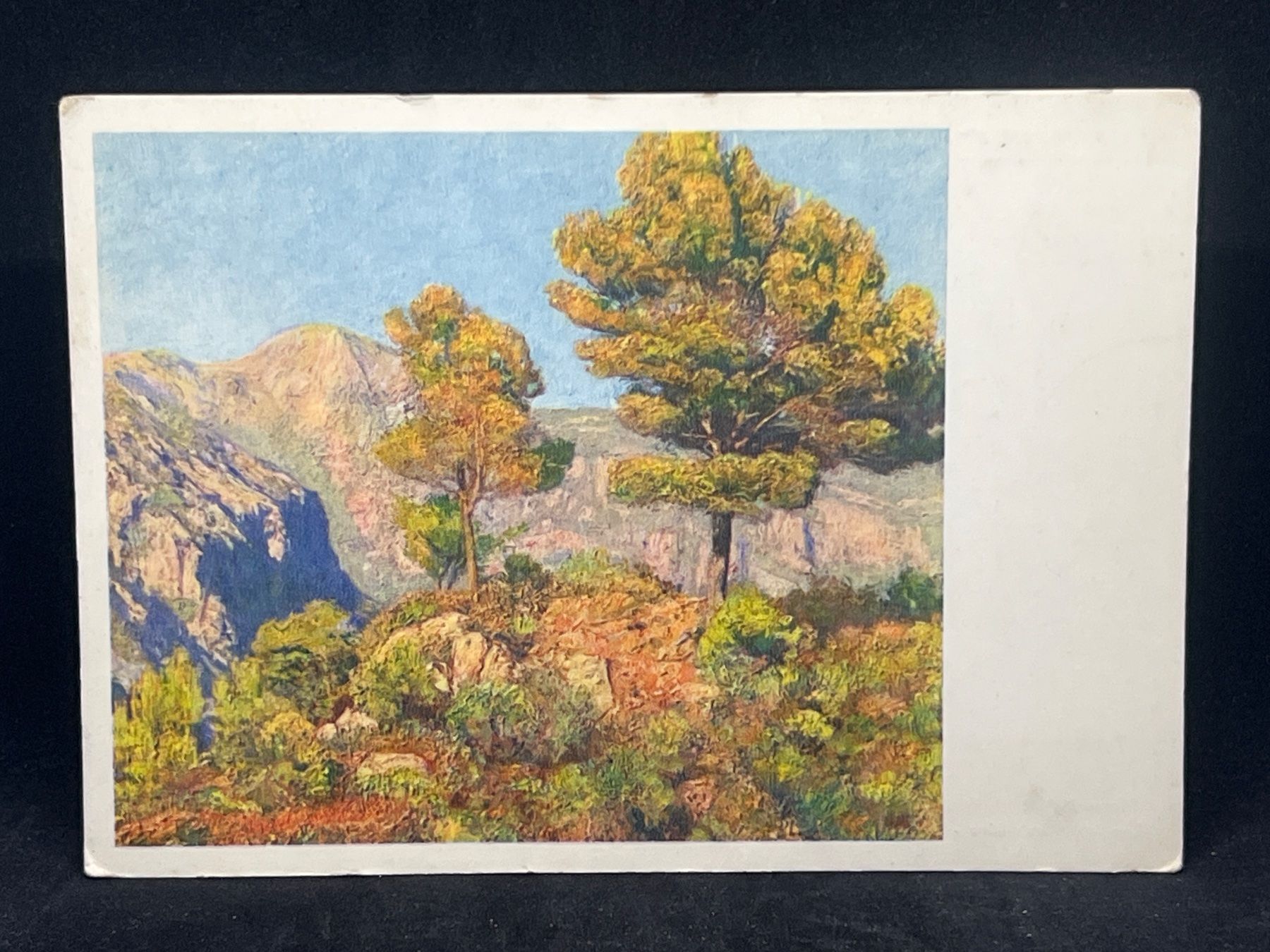 Ansichtskarten: Ansichtskarte ProInfirmis: Landschaft im Süden – Gebraucht aus Widnau von Brusi9