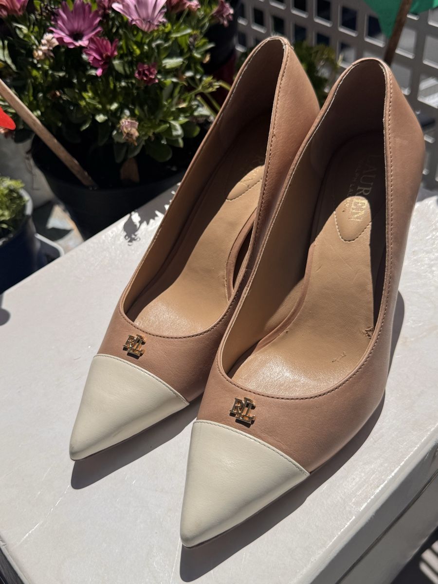 Ralph Lauren Scarpe da donna: Lanette Leather Toe-Cap Pump – Nuovo (secondo la descrizione) da Hergiswil venduto da jam_lfc5 4