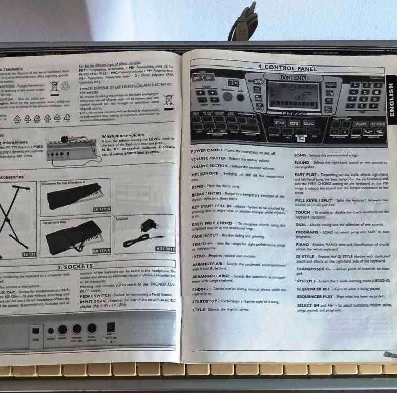 Bontempi Strumenti musicali: Bontempi Keyboard PM779 komplett mit Ständer – Usato da Baden venduto da sun_8csk 4