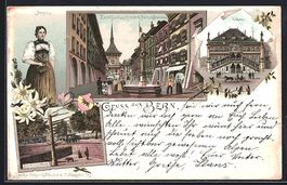 Litho Bern, Zeit Glockenturm, Bären Bru