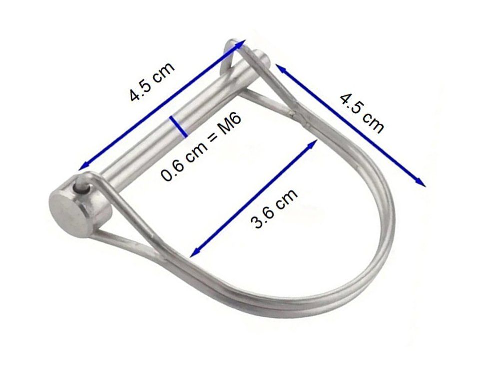 Ferramenta: Klappsplint/Rohrklappstecker 6x45mm verzinkt – Nuovo (secondo la descrizione) da St.Gallen venduto da Bermuda 2
