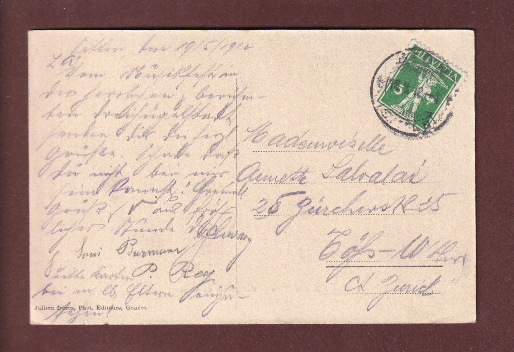 Cartoline postali: SION - Cathédrale de Valère - 1912 – Usato da Pully venduto da nicecards 1