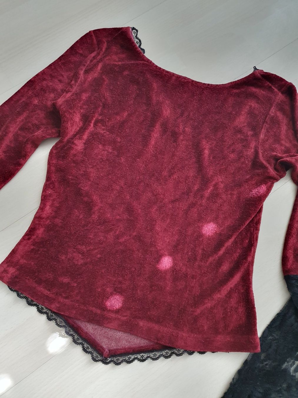 Camicette: Gothic Samtbluse Gr S "BARES" – Usato da Münsingen venduto da BlackTears-3 9