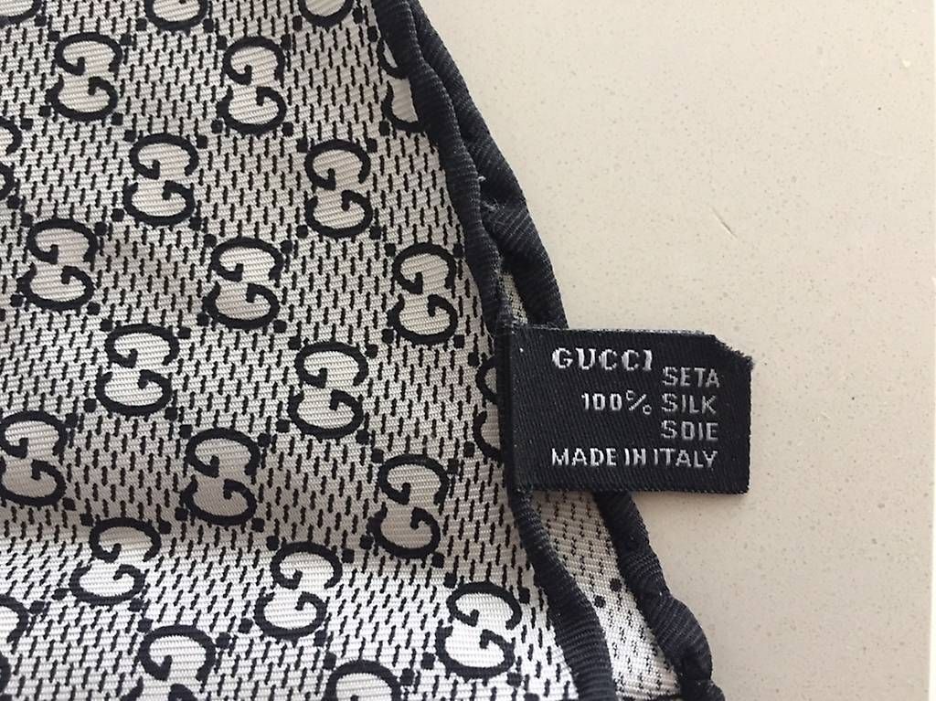 Foulards, Tücher & Schals: Foulard Gucci in seta beige o nero – Gebraucht aus massagno von sar_8cdn 1