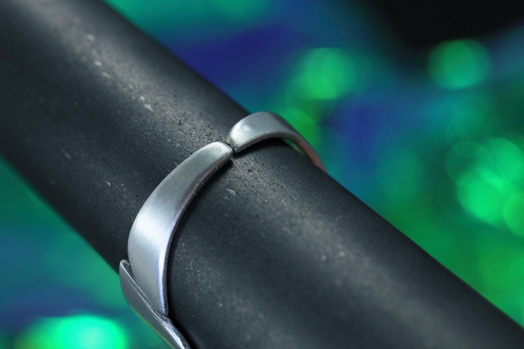 Anelli: MARELIA Ring · Designer Silberring 925 mit matter Oberfläche – Nuovo e nell'imballaggio originale da Bern venduto da OSONO.Design 7