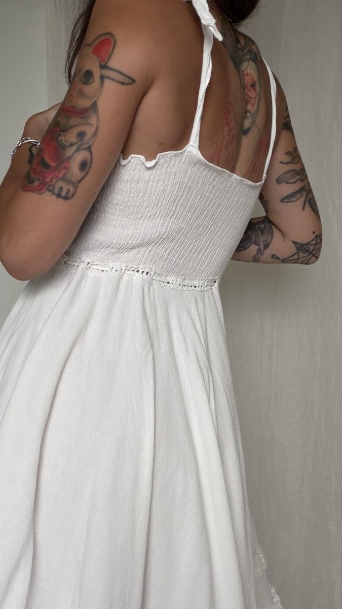 Kleider: Cotton White Dress Size M – Gebraucht aus Knonau von Grapesvintage 6