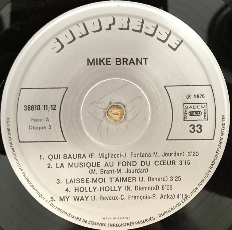 MIKE BRANT COFFRET SOUVENIR 3 Vinyles 33 Tours Kaufen auf Ricardo