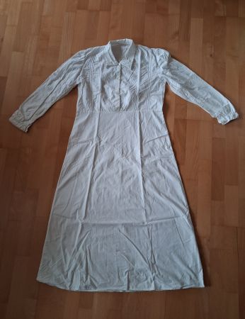 Vintage Baumwoll Nachthemd - bestickt, Rüschen, Gr. S-M