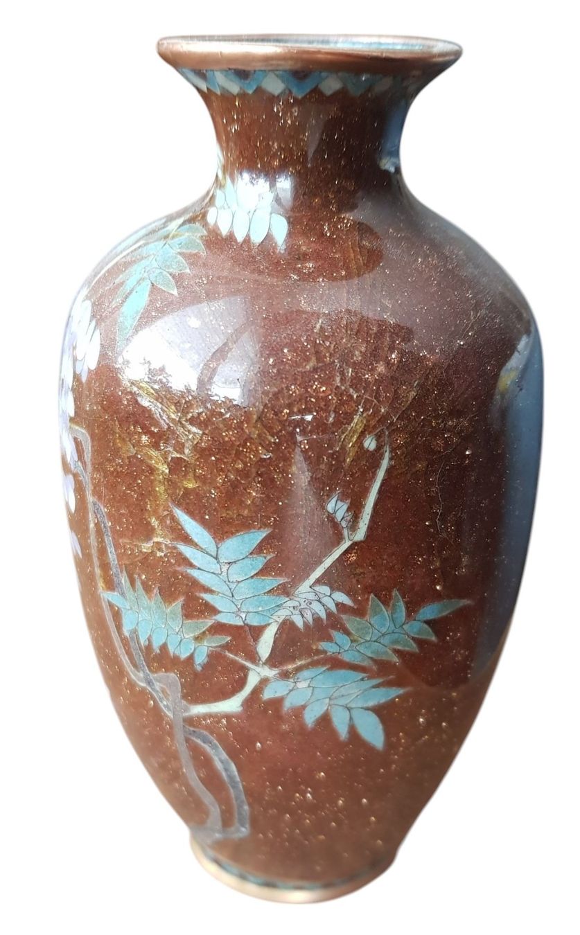 Vasen & Gefässe: Vase Japan antik Emaille Cloisonneé – Gebraucht aus Mörschwil von antiksalon21 4