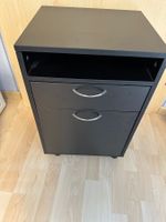 Schwarzer Bürocontainer mit Rollen