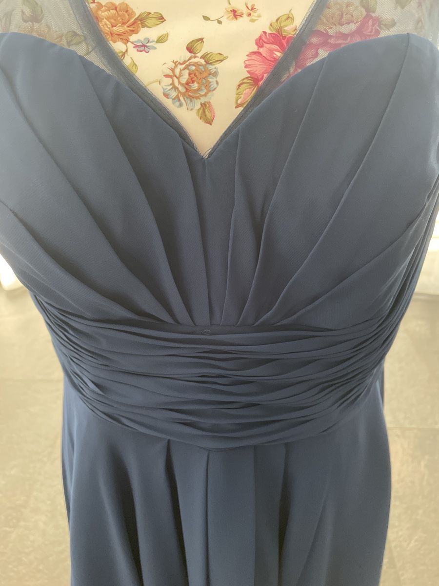 Vestiti: Cocktailkleid, Abendkleid, blauer Chiffon, Gr. 46 – Usato da Erlinsbach venduto da Clodot 4