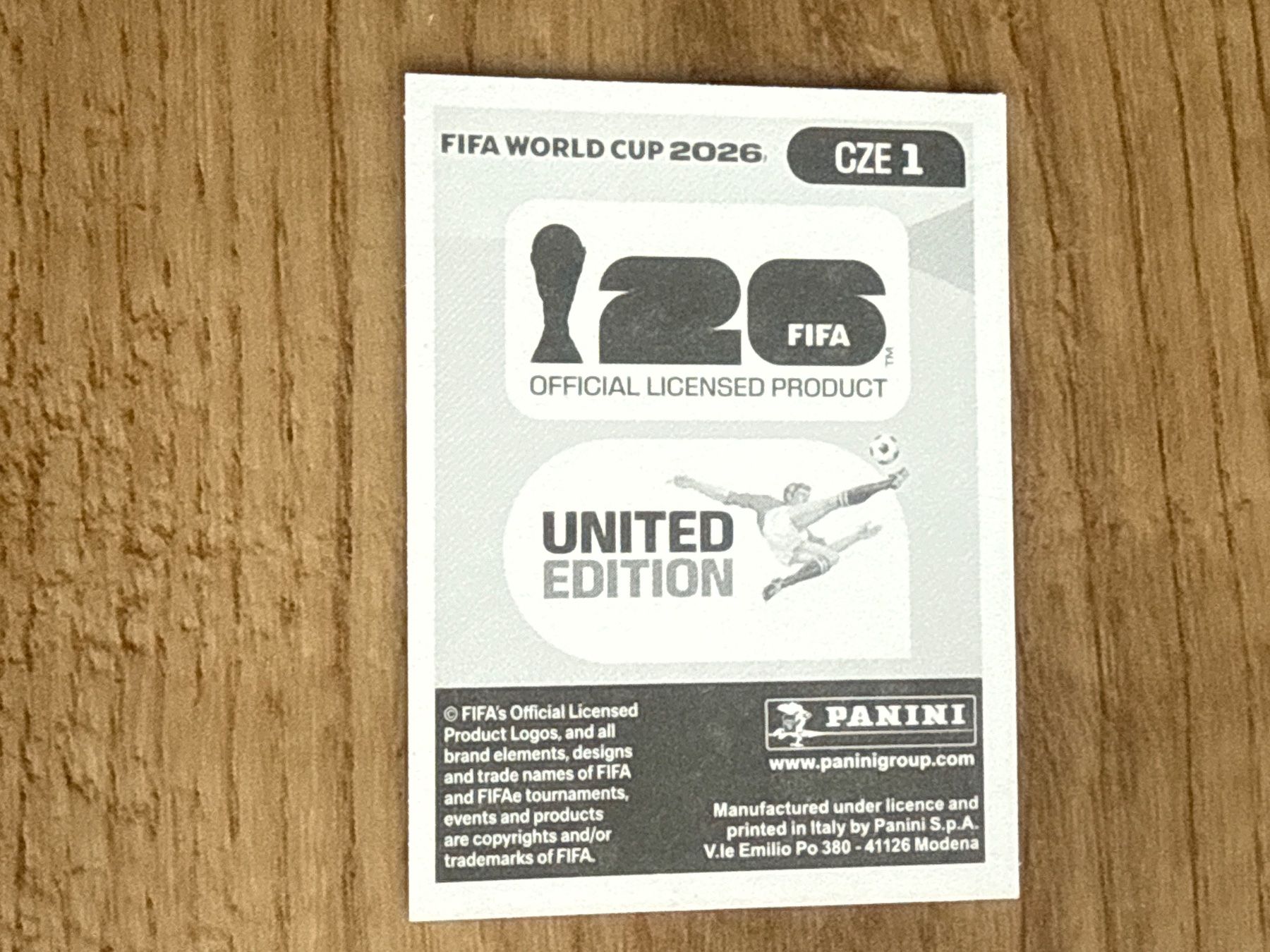 Panini Carte collezionabili: Panini FIFA World Cup 2026 CZE 1 – Usato da Glattbrugg venduto da Schweigmatt 1