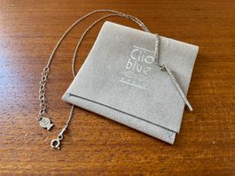 Clio blue/silver925 and zirconia necklace