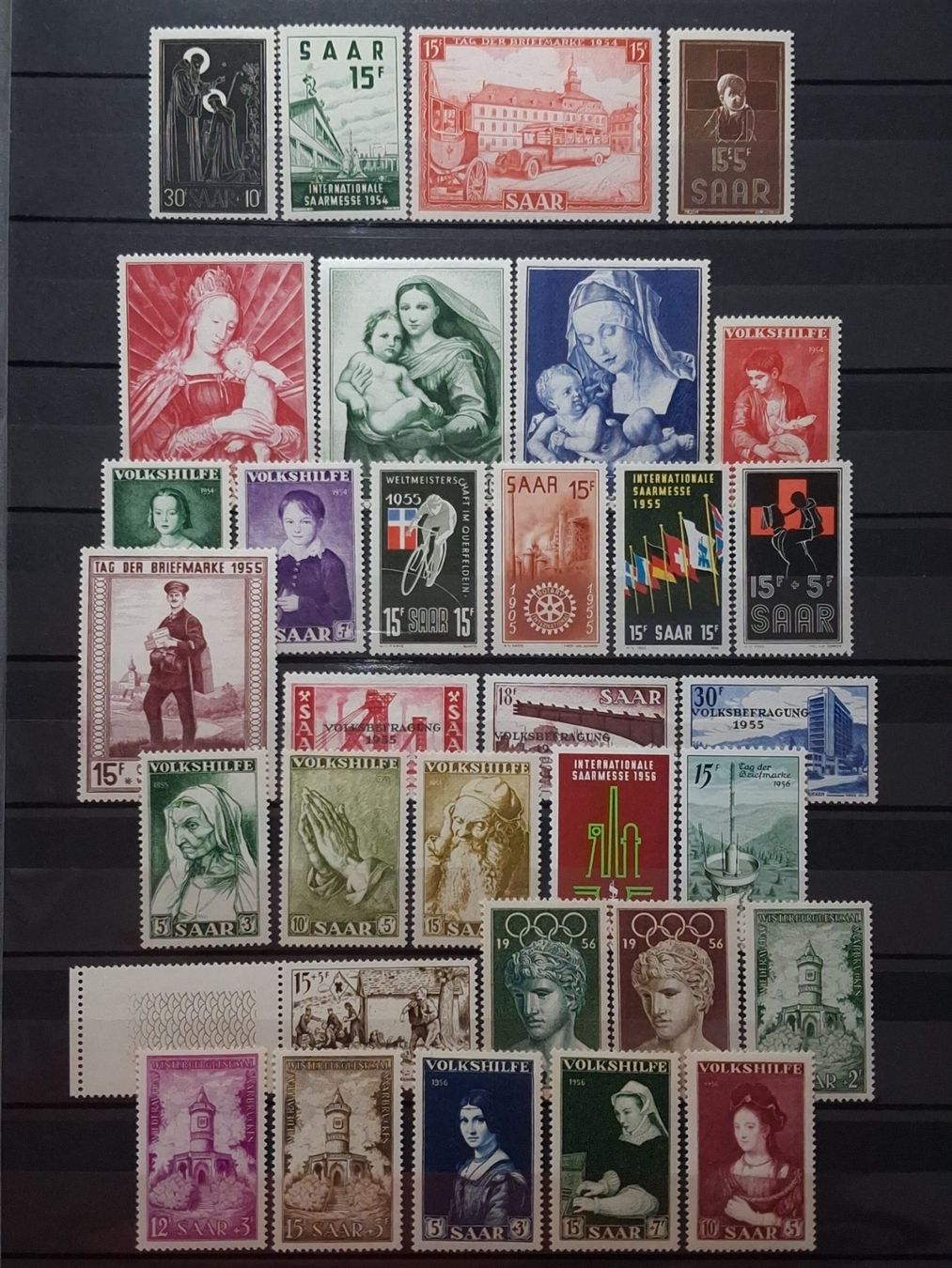Alle Briefmarken: Saarland Mi-Nr. 347-379 Postfrisch 55 Fr + – Neu (gemäss Beschreibung) aus Kriens von Nidfeld45 1