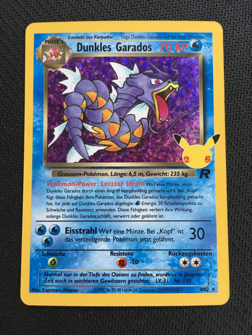 Pokémon Carte collezionabili: Pokémon - Dunkles Garados - CEL TR 8 - Celebrations - DE – Nuovo (secondo la descrizione) da St.Gallen venduto da Punktchen01