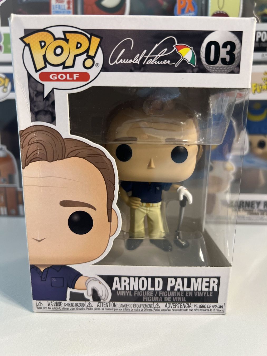 Funko Statuette: Funko POP! Golf Arnold Palmer – Nuovo e nell'imballaggio originale da Le Mouret venduto da perfectbijou