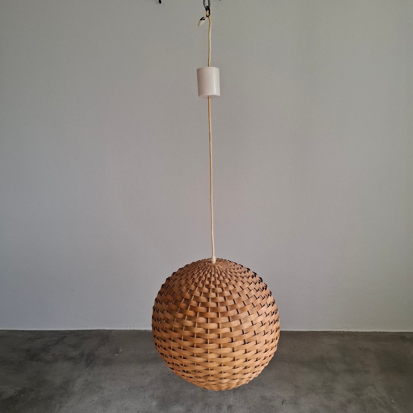 Lampen: Lampe suspension rotin vintage 1970 – Gebraucht aus Neuchâtel von Rochawood 1