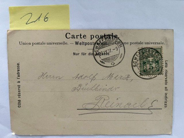 Cartes postales: Alte Ansichtskarte Schaffhausen Schifflände mit Munoth; 1907 – D'occasion à Niederwil AG par dahu75 1