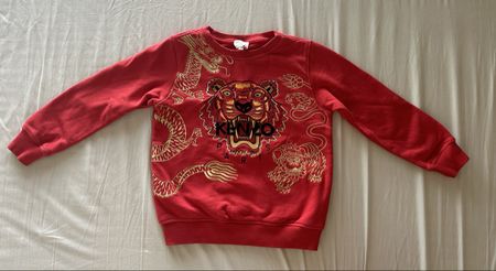 KENZO PARIS KINDER PULLOVER ROT TIGER GR 8 / 128
