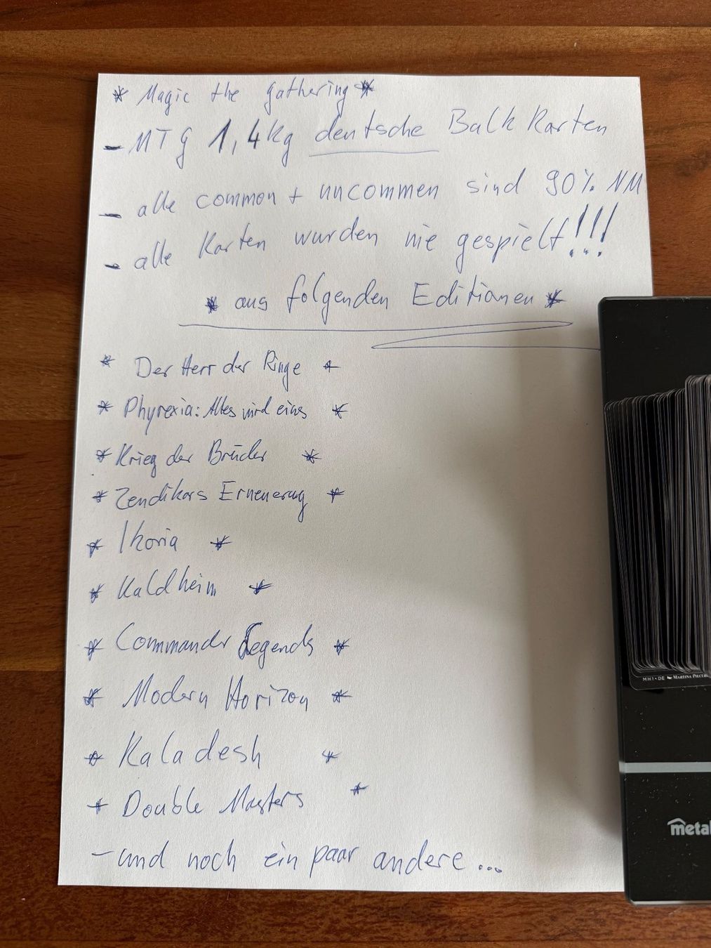 Magic The Gathering Carte collezionabili: MTG-Magic the gathering 1.4KG Bulk mix  DE , siehe Bilder !! – Usato da Boll venduto da roy_2fdh 1