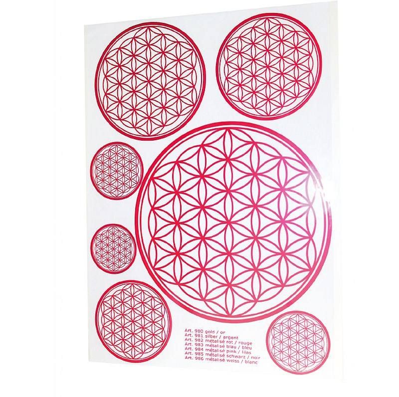 Sticker: Abziehbilder A4 - Blume des Lebens - rot – Nuovo e nell'imballaggio originale da Mauren venduto da Yeelen