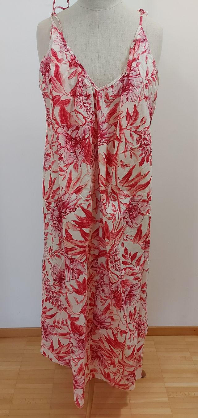 H&M Vestiti: Kleid, pink/weiss, Baumwolle, Gr. L – Usato da Oberengstringen venduto da PaolaDe
