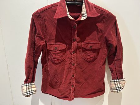 Cordhemd Burberry Grösse 42 Bordeaux ❤️guter Zustand