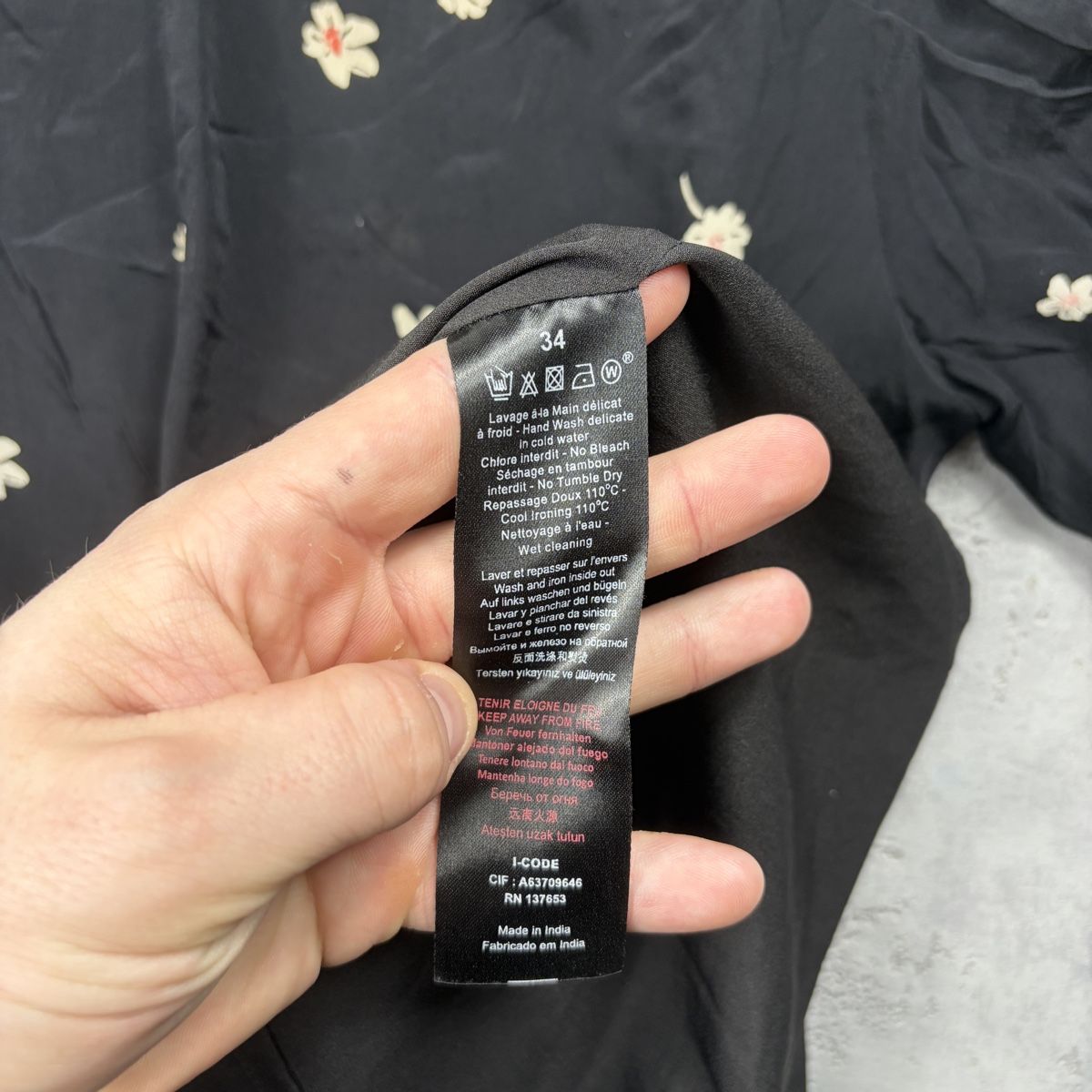 Vestiti: Robe courte I.CODE Noire Fleurie - Taille 34 – Nuovo (secondo la descrizione) da Hauterive NE venduto da Leo_o 5
