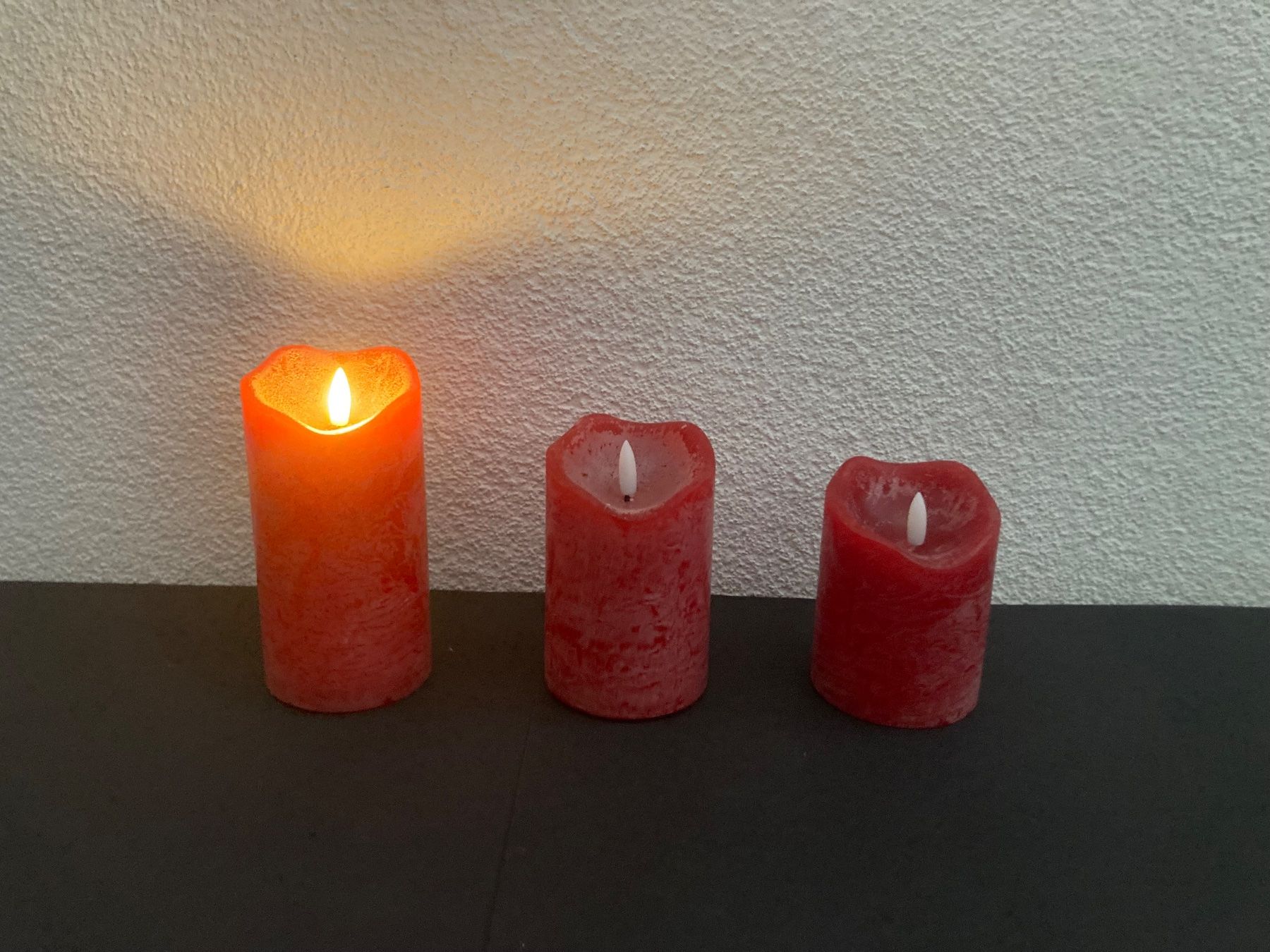 Candele: LED Echtwachs-Kerzen-Set, 3 Stück, mit  Timerfunktion, rot – Nuovo e nell'imballaggio originale da Neuenhof venduto da jorogo 6