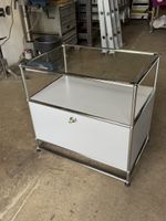 USM Haller 1x1.5 - Blanc et Verre