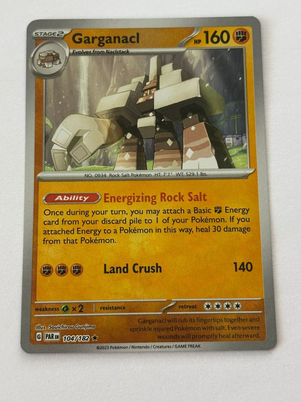 Pokémon Carte collezionabili: Garganacl 104/182 – Usato da Herisau venduto da Seyashop_2