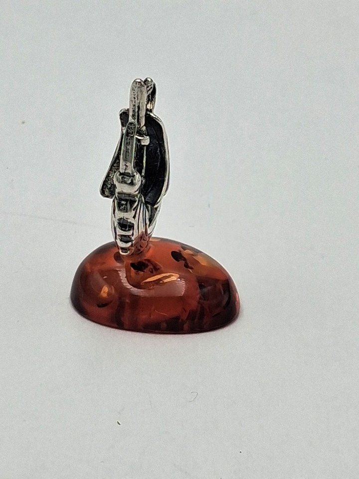 Statuette: Silber Schiff mit Bernsteinsockel Vitrinenobjekt Bernstein – Nuovo e nell'imballaggio originale da Heiligkreuzsteinach venduto da schmucktime 7