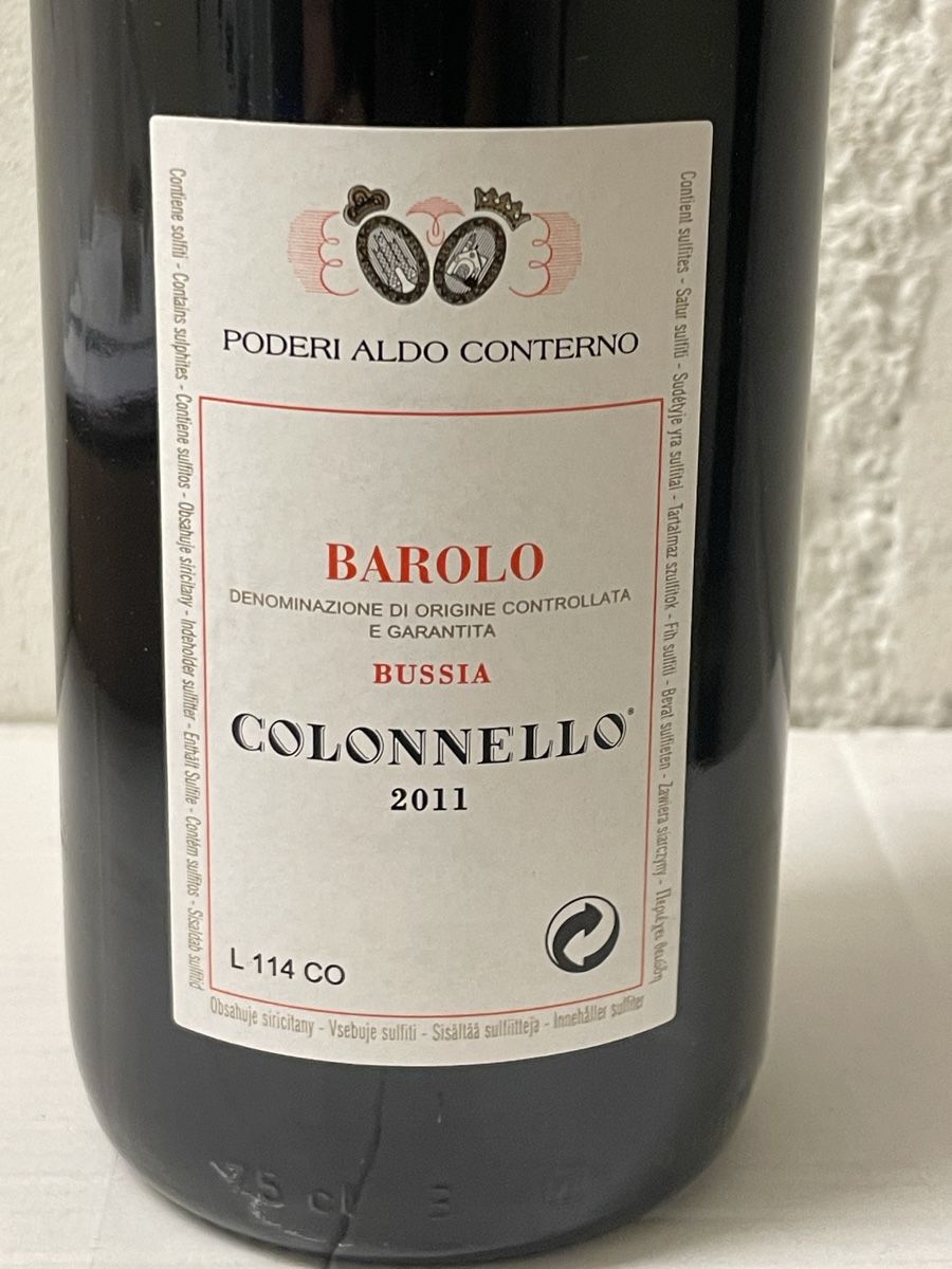 Vins: Aldo Conterno, Barolo Colonnello 2011, aus Klimakeller. – Neuf avec emballage d'origine à Zürich par Bohn 4