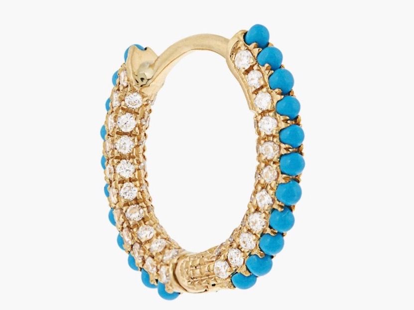 Orecchini pendenti & Orecchini a lobo: MARIA TASH Diamond, turquoise & 18kt gold earring – Usato da Wald ZH venduto da Gosia_N 1
