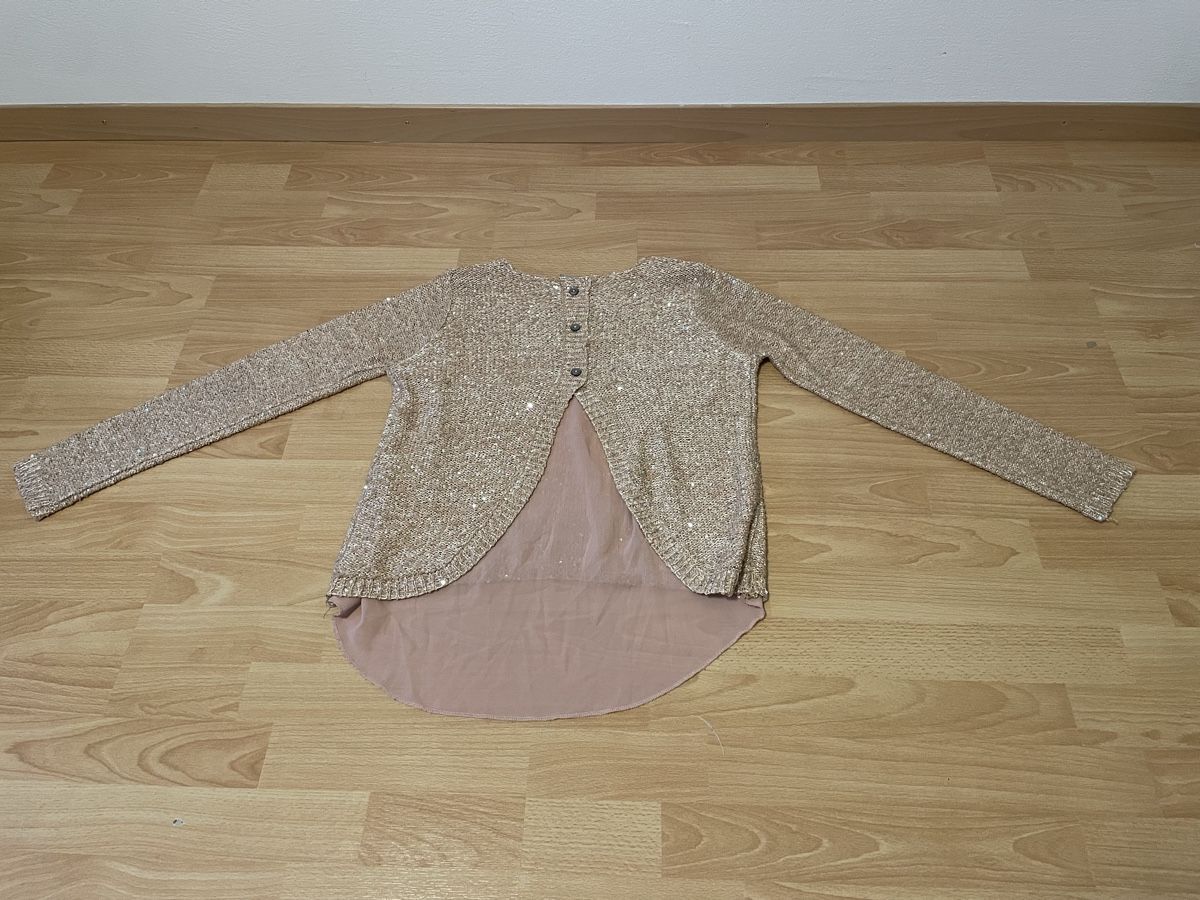Pulls & Sweat-shirts: Festlicher Paillettenpullover Gr. S, Vero Moda, Gold – D'occasion à Chur par Tsambiko 6