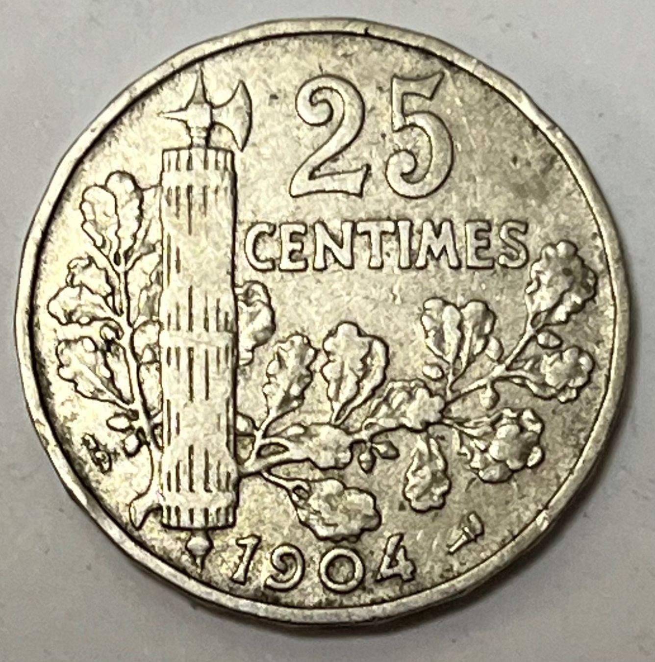Tutti le monete: 25 Centimes - Frankreich - 1904 – Usato da Dietikon venduto da Numis8953 1