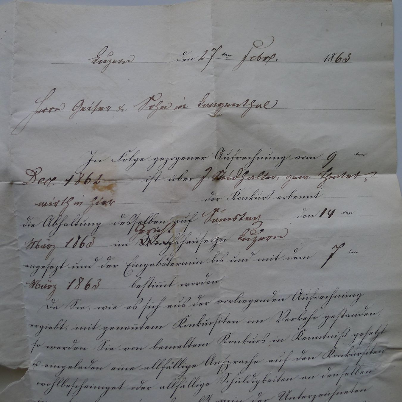 Tutti i francobolli: 1863, Strubelbrief RECOMMANDÉE, Luzern nach Langenthal BE – Usato da Ebikon venduto da SilvioFreund 5